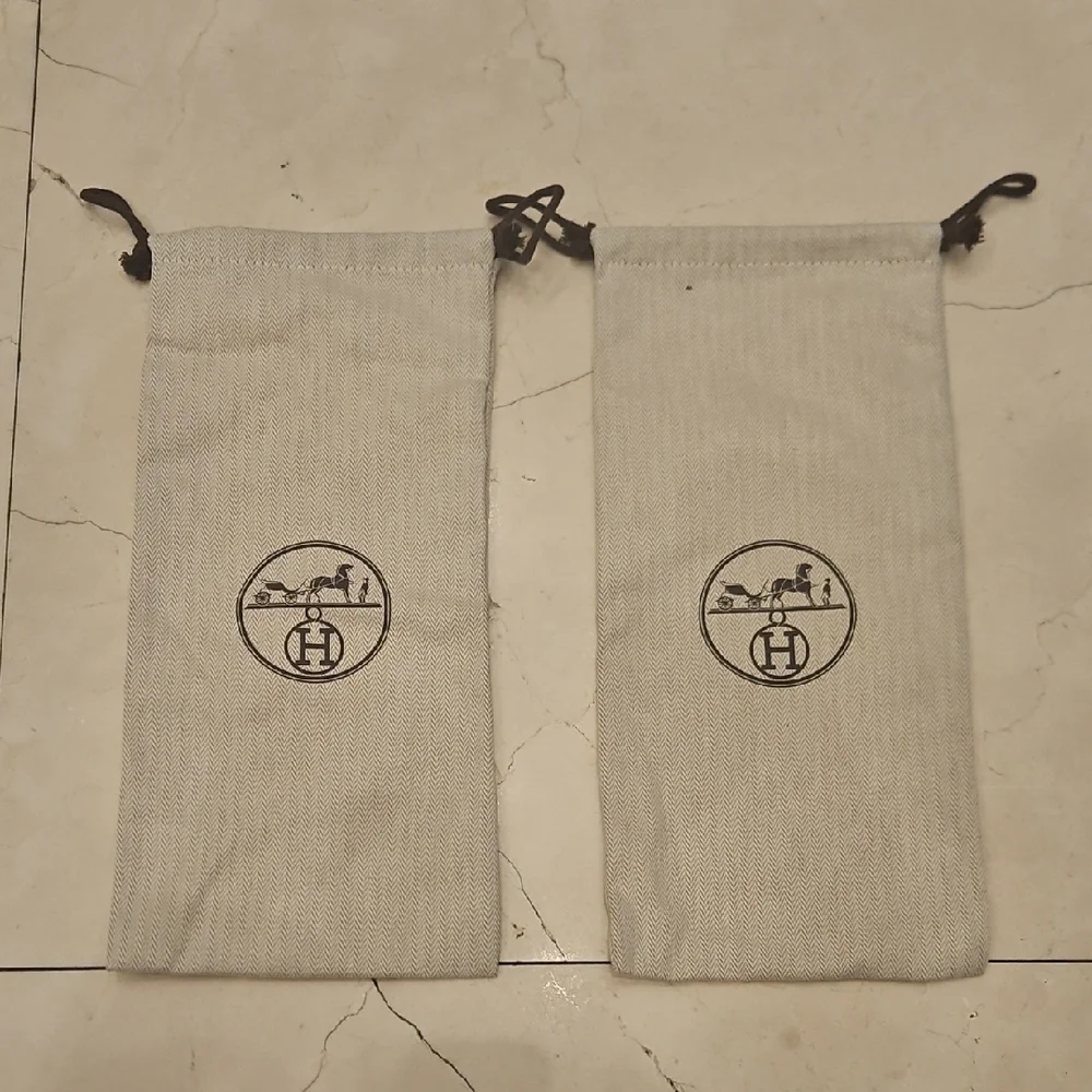 2 BRAND NEW AUTHENTIC HERMES DUST GARMENT BAG DUSTBAG 13.5